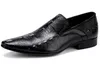 Sıcak Satış Lüks Erkekler Timsah Derisi Deri Elbise Ayakkabı Siyah Kahverengi Erkek Düğün Ayakkabı İş Ayakkabıları Adam için