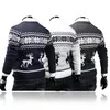 Fashion Stylish Men Round Neck Slim Sweater Xmas Coats Reindeer Knitted Jumper