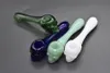 Colorful Pyrex Glass Pipe Oil Burner Water Pipes Bubbler Skull Smoking spoon Pipes hand Smoking Pipes Hand Blown tobacco Pipe