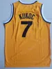 Homens Moive Toni Kukoc Jersey 7 Amarelo Basquete Juglastika Split Pop Jerseys All Stitched Sport Frete Grátis