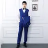 Slim Fit Deux Boutons Bleu Royal Groom Tuxedos Populaires Hommes Costumes D'affaires Formels Hommes Costumes De Dîner De Bal Sur Mesure (Veste + Pantalon + Cravate + Gilet) NON; 86