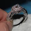 Choucong Valioso Jóias Genuine 1ct de Diamante de Prata Esterlina 925 Anel de Banda de Casamento Das Mulheres de Noivado