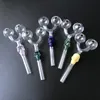 Pyrex Glass Oil Burner Pipe Skull Type Double Burner Pipes 5 Inch Hand Pipe ART Smoking Pipes For Hookah Shisha Oil Rigs