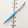 Can printt logo 20 Colors Crystal Ballpoint Pen Creative Stylus Touch Pen for Writing Stationery Office School Pen Ballpen Black Blue lnk
