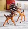 Hurtownie Realistyczne Christmas Decoration Ogród Ozdoba Śliczne Miniaturowe Jeleń Figurka Zwierząt Wróżka Dollhouse Decor Akcesoria