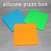1pc 200ml nonstick vaxbehållare silikon pizza koncentrat kisel kvadratbehållare stora burkar rätter mattor dab dabber verktyg extra stor burk