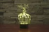 Animal girafe 3D illusion veilleuse LED 7 couleurs lampe de bureau décorative 2018 cadeau # R21