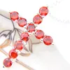10 Pcs 1 lot LuckyShine Valentine's Day Gift New Cross Red Cubic Zirconia Gems Crystal 925 Sterling Silver Wedding Pendants +Chain