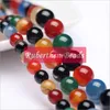 NB0017 groothandel hoge hoeveelheid natuurlijke mix kleur agaat kralen diy sieraden accessoire trendy losse steen ronde kralen voor maken sieraden