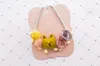 Cute Kids Girl Cartoon necklace stereo flowers Bear pompons princess accessories for girls jewelry Korean Children necklace C3549