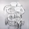 Mini small two cylinders Glass pipes ash catcher for water pipe bongs Heavy clear handle smoking pipe