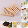 Natural Bamboo Wooden Soap Dishes Wood Soaps Tray Holder Storage Rack Plate Box Container for Bath Shower Bathroom 11.5*9cm HH7-833