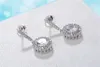 YHAMNI Fashion 925 Sterling Silver For Women Studs Earrings Luxury Cubic Zirconia Jewelry Girl Gift High Quality Whole LED427304q