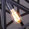 Restauratie Hanglampen Hardware Vintage Loft Lights Diamond Steel Polyhedron Lamp Bar Woonkamer E27 Gloeilamp