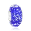 European Big Hole Glass Charms Spacer Loose Handmade Lampwork bubble Beads For DIY Jewelry Making Fit Handmade Bracelet