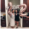 1pcs 40 inch rose gold number balloons 0/1/2/3/4/5/6/7/8/9 giant digital aluminum foil balloon 16 20 30 birthday party ballons