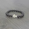 Jesus Cross Yoga Lava Pärledsträngar Essential Oil Diffuser Armband Fashion Jewelry Women Mens Armband Will and Sandy Gift 320194