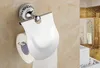 Porte-papier avec base en céramique Finition chromée dorée Porte-papier Porte-rouleau de papier de soie Montage mural en laiton Construction Accessoires de salle de bain