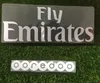 FLY EMIRATES stampa a caldo loghi sponsor anteriori adesivi rosa braccialetti da stampa distintivi da calcio bracciale stampato toppe impresse bianche da calcio