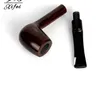 Cartouche de filtre portable pour hommes en grain de bois massif tuyau noir ébène tuyau accessoires pour fumer