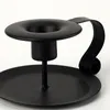 Winkie Candle Holder Vintage French Style Iron Metal Taper Candlestick Stand with Honouse Matte Black Home الزواج الزفاف