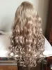 13x4 Предварительно досавшая медовая блондинка волнистые волосы бразильские кружевные парики с детскими волосами для женщин 9101858