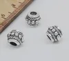 Perles d'espacement à grand trou en alliage d'argent tibétain, 100 pièces, pour la fabrication de bijoux, 8x6mm, livraison gratuite