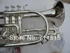 New Arrival OVES The Cornet Brand Music Instrument Surface Silver Plated Bb Trumpet Playing The Cornet Free Shipping