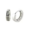 925 Silver Stud Earrings Natural White Crystal Hoop earring For Women Fashion Ear ring High quality Mens Diamond Earring