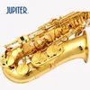 Musikinstrument Neues Taiwan JUPITER JAS-500Q Alto Eb Tune Saxophon Goldlack Sax mit Koffer Mundstück Professioneller kostenloser Versand