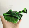 Mini Tanks Style silicone Smoking Pipes With Glass Bowl Unbreakable Water Bong for Wax Oil Dry Herb tobacco Hand Pipe