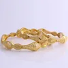 Unique Europe America Style Womens Bangle 18k Yellow Gold Filled Big Size Irregular Bangle Bracelet Dia 6cm