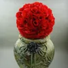 16 "40 cm Melk Witte Mode Kunstmatige Encryptie Rose Silk Flower Kissing Balls For Wedding Party Centerpieces Decoraties