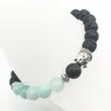 SN1286 Mode Dames Dames Boeddha Armband Nieuwe Ontwerp Amazonite Lava Stone Sieraden Balance Chakra Armband Gratis Verzending