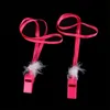 Klassisk Rosa Hen Party Game Fluffy Whistles With Strap Girls Night Noise Maker Trådad Ribbon Whistling 1 2QL WW