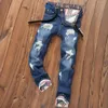 Pants With Stripes Hiphop Plus Size 38 Vintage Washed Straight Pants Stretch Men's Denim Jeans