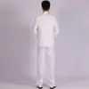 Çin tarzı Nakış Erkek Suits Siyah Beyaz Blazers Balo Parti Sahne Kıyafet Resmi Şarkıcı Koro Kostüm Düğün damat Takım Elbise
