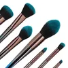 Maange 7PCS Diamond Makeup Brushes Beauty Blue Cosmetic Brush Make up Verktyg Skönhet Contour Concealer Pulver Foundation Brush