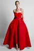 2022 Красные комбинезоны Платья выпускного вечера с съемной юбкой Милая вечерние платья вечеринка носить брюки для женщин на заказ