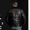 black sheepskin leather jackets men warm down leather jackets for sale keep warm genuine leather down jackets