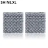 Iced Out 8MM Big Square Flat Screen Block Screw Back Stud Earring 925 Sterling Silver Micro Paved Zircon Earring for Women