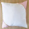 Funda de almohada en blanco para la sublimación de poliéster Diagonal almohada impresión de transferencia térmica DIY personalizada regalos en blanco personalizados