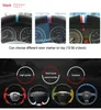 Red Black Genuine Leather Hand-stitched Car Steering Wheel Cover for 2011-2013 Mazda 3 Mazda CX7285J