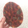 DingSheng Brown Ammonite Fossil Slice Coaster Natural Jadify Crystal Plate Shell Conch Lumaca Giada Quarzo Pietra Cup Mat Mineral Specimen