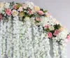 Dekorativa blommor kransar bröllop citerad ros peony hortensia mix diy välvd dörr blomma rad fönster t station dekoration