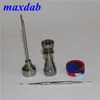 Wholesale Glass Bongs Tool Set 10mm 14mm 18mm Joint Titanium Nail med Carb Cap Slicone Jar Container och 120mm Dabber