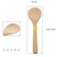 500pcs/lot Condiment Utensil Wood Honey Coffee Spoon Small Wooden Spoon Kitchen Cooking Teaspoon Kids Ice Cream Tableware Tool