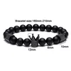 Bracciale Corona Bracciali Guerriero Gioielli Teschio Scheletro Acciaio al titanio Bracciali con teschio Bracciali Gioielli da uomo Halloween