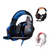 KOTION EACH G2000 Gaming-Kopfhörer, Game-Headset, Over-Ear-Kopfhörer, Stirnband mit Mikrofon, Stereo-Bass, LED-Licht für PS4-PC-Gamer