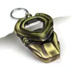 14 Style Ny ankomst avp Alien Keychain Mask 3D Simulation Metal Key Chain Pendant Key Ring för fans